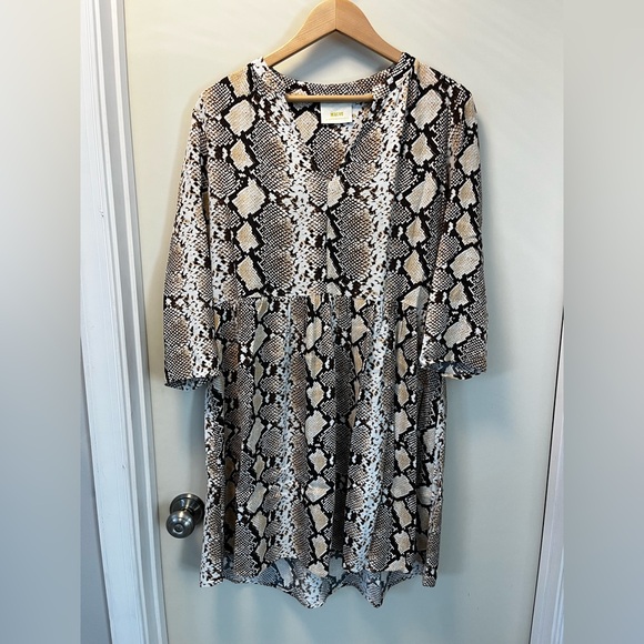 Maeve by Anthropologie Juno Snake Print Dress Medium - Picture 8 of 14